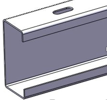 Földi tartószerkezet rendszerelem 1619 mm S350GD acél