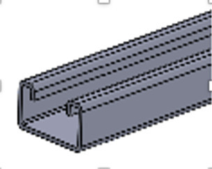 Földi tartószerkezet 41x21 rendszerelem 3252 mm S350GD acél