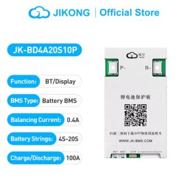   JIKONG Smart BMS 4S-24S 100A-300A Li-Ion LiFePo4 LTO BMS 18650 Batteries BMS Smart Battery Management System UPS