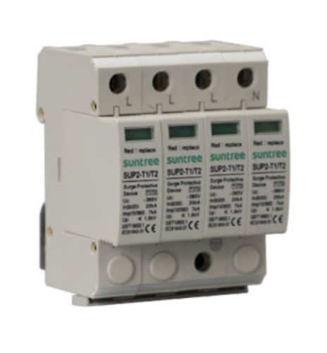 AC Túlfeszültség védelem SUNTREE 4P SUP2-T1+T2 420V AC 20-65KA